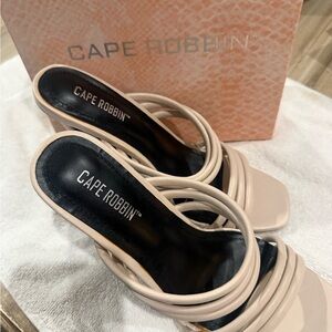 Cape Robbin Women's Nude Strappy Heels